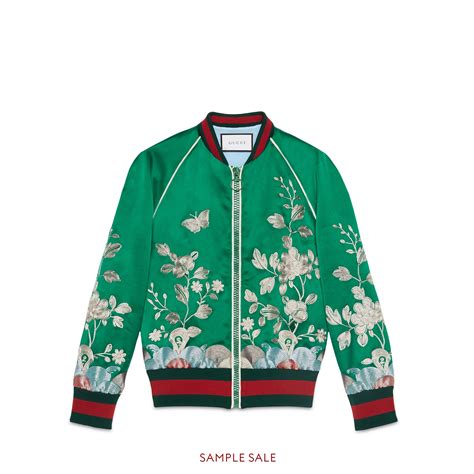 gucci reversible embroidered bomber jacket|gucci bomber japanese geisha.